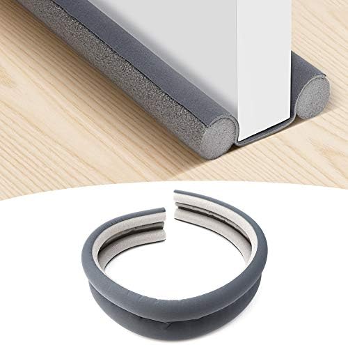 Teuopioe Adjustable Door Draft Stopper Gray