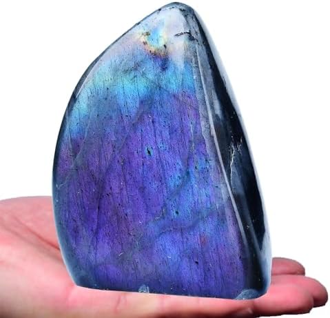 Large Purple Labradorite Healing Crystal Block for Meditation and Home Decor