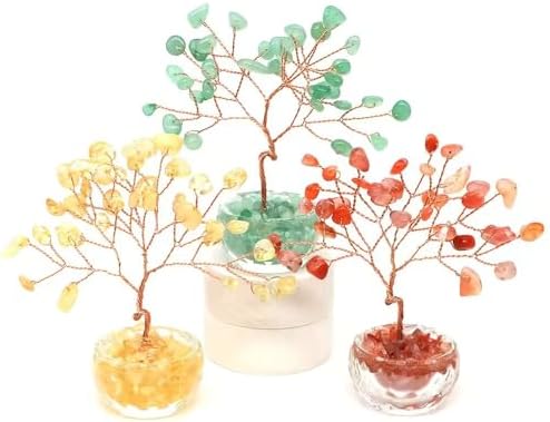 Crystal Money Tree with Citrine and Amethyst Stones