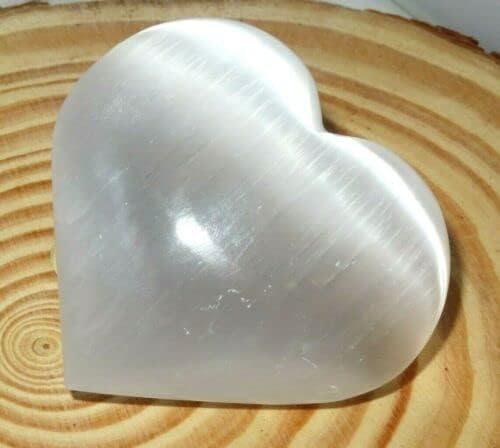 Selenite Puffy Heart for Reiki and Stress Relief