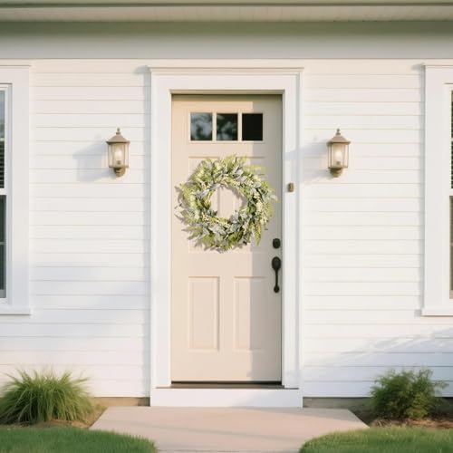 21 Inch Artificial Eucalyptus Wreath for Front Door