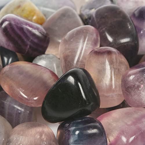 Justinstones 100 Grams Rainbow Fluorite Tumbled Stones Collection