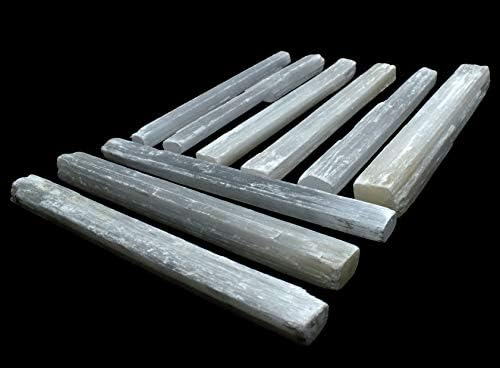 8 White Selenite Sticks 20PCS Natural Decor Stones