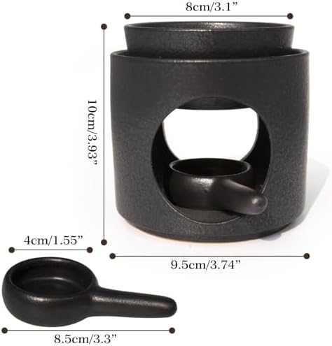 Zweipappel Wax Burner with Ceramic Bowl and Tealight Holder