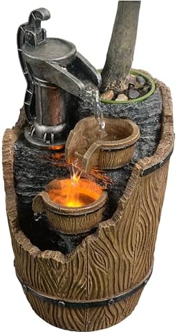 Tabletop Fountain with LED Lights for Relaxation and Air Purification