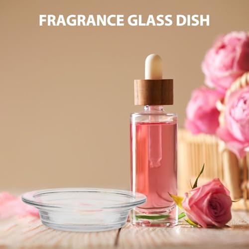 2 Pcs Replacement Wax Warmer Dish Glass Aromatherapy Essential Oil Diffuser Dishes for Home and Office