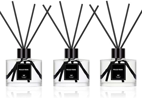 WEALD TRIBE Reed Diffuser Set of 3 for Home Bath