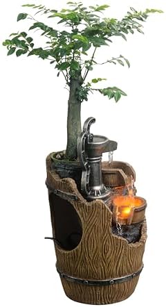 Tabletop Fountain with LED Lights for Relaxation and Air Purification