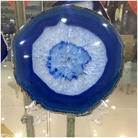 150mm Blue Agate Slice Geode for Indoor Fountain Decor