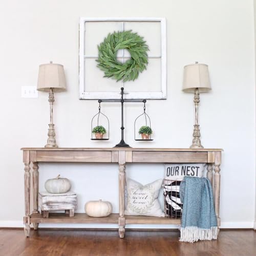 Briful 16 Inch Artificial Seeded Eucalyptus Wreath