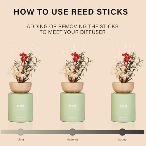 SOXCOMFY Reed Diffuser Set with Dried Flowers