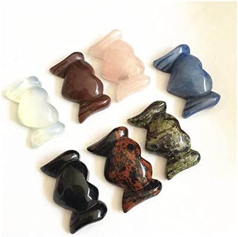 FIDEMM Natural Rose Crystal Heart with Wings Shape Stone Healing Decor