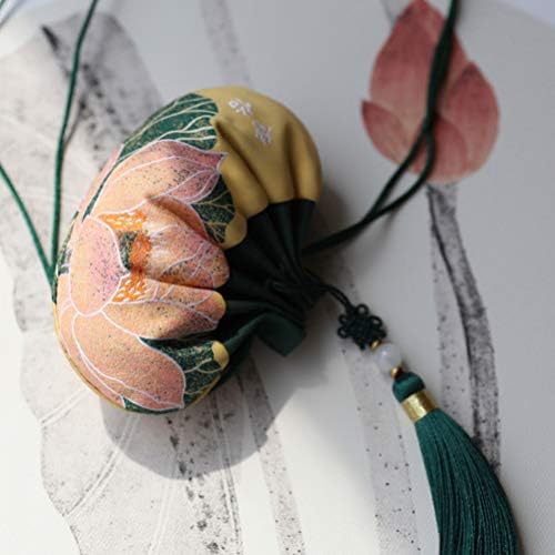 JOEBO 1 Set Vintage Embroidery Silk Gift Sachet Bag with Tassel