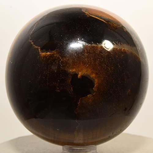 65mm Yellow Golden Tiger Eye Sphere with Stand