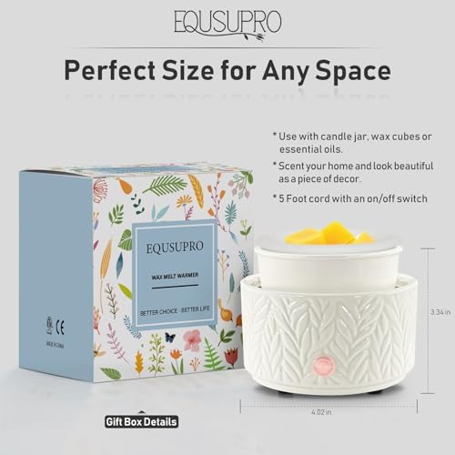 EQUSUPRO Wax Melt Warmer with Silicone Dish