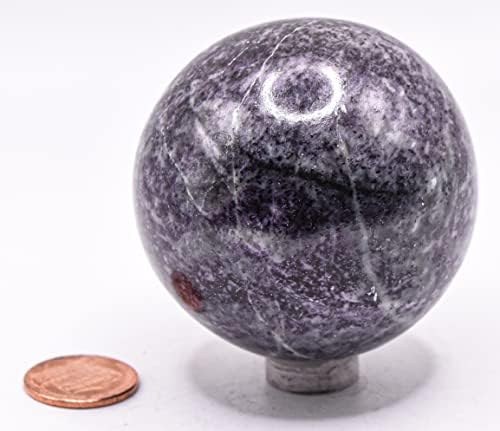 HQRP 22 Inch Kammererite Clinochlore Sphere UV Reactive Decorative Crystal Ball with Stand