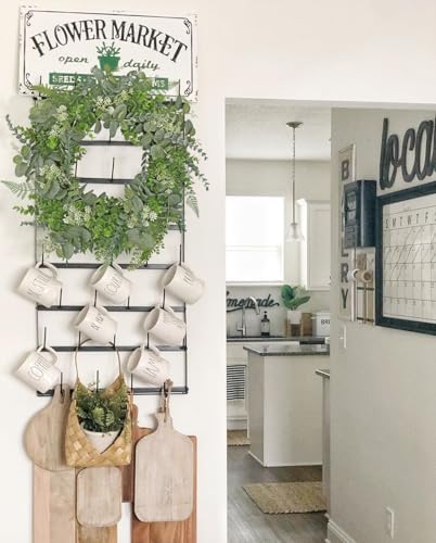 Briful 20in Eucalyptus Door Wreath for Front Door All Seasons Home Decor