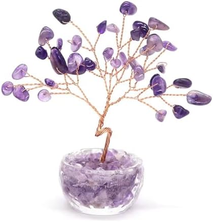 Crystal Money Tree with Citrine and Amethyst Stones