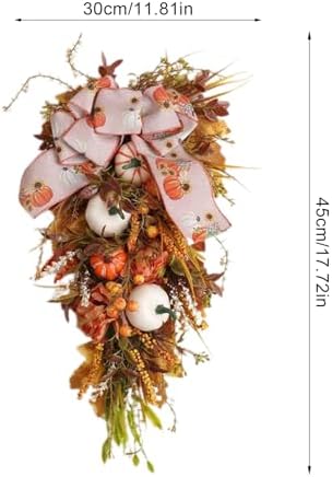 Fall Floral Teardrop Swag for Autumn Decor