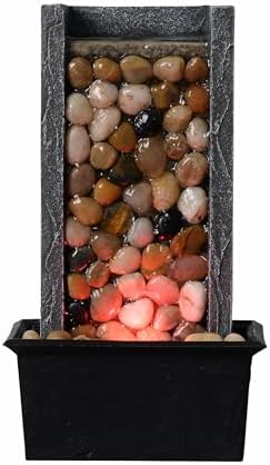 Kalona 106 Inch Indoor Waterfall Fountain with Colored LED Lights