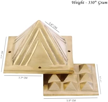 Brass 2 Layer Vastu Pyramid for Home and Office