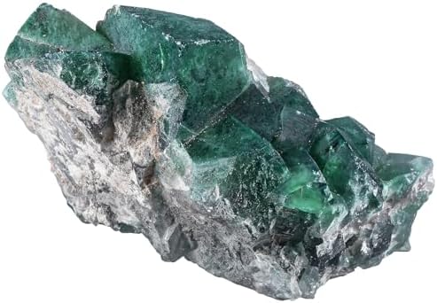 Tumbeelluwa Green Fluorite Crystal Cluster Geode Raw Stone for Healing and Decor