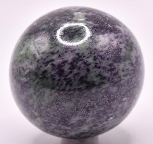 21 Inch Purple Kammererite Sphere with Green Inclusions - India Stand