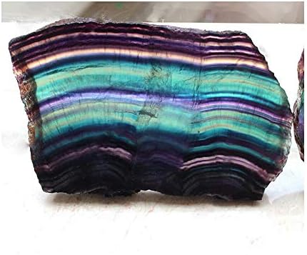 Rainbow Fluorite Slice Healing Crystal with Stand