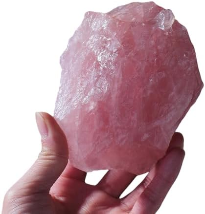 1 Pink Large Natural Crystal Raw Stone for Aromatherapy and Home Decor