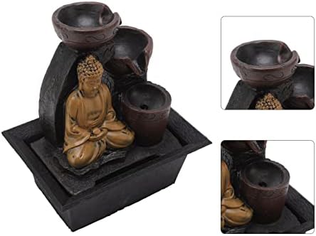 Buddha Tabletop Water Fountain with LED Lights