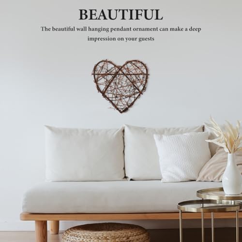 EXCEART 2 Pcs Heart Shaped Wreath Decor