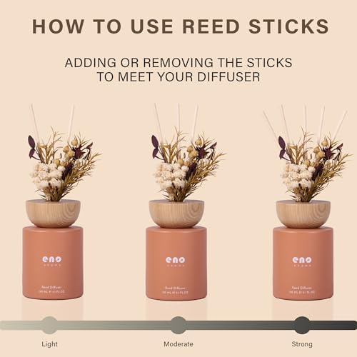 Reed Diffuser Set with Dried Flowers and Essential Oils