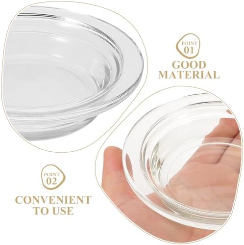 2 Pcs Replacement Wax Warmer Dish Glass Aromatherapy Essential Oil Diffuser Dishes for Home and Office