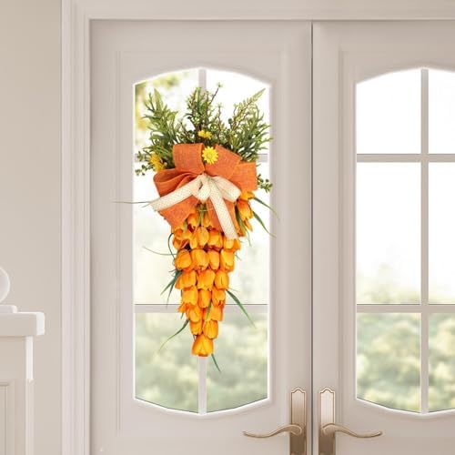 Easter Tulip Swag Wreath Decor for Front Door
