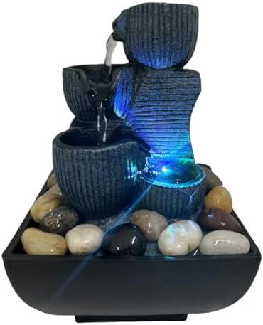 Indoor Tabletop Water Fountain with Color LED Light