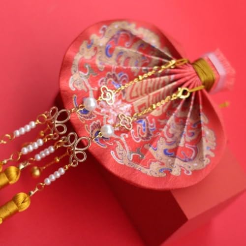 Red Dragon and Phoenix Handmade Fragrant Bag for Hanfu Accessories