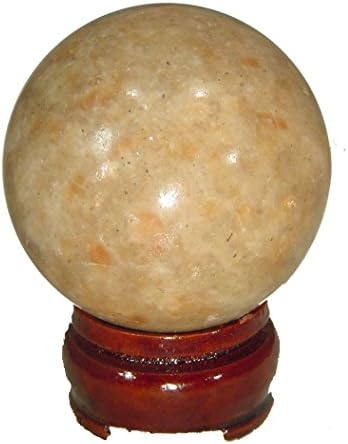Natural Indian Sunstone 22 Inch Sphere with Stand