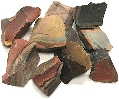 Natural Rough Desert Jasper Stones with Velvet Bag - 1 Pound
