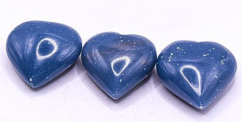 Blue Angelite Puffy Heart Crystal from Peru