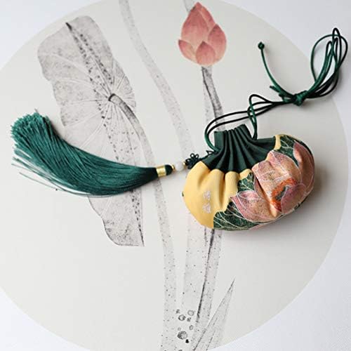 JOEBO 1 Set Vintage Embroidery Silk Gift Sachet Bag with Tassel