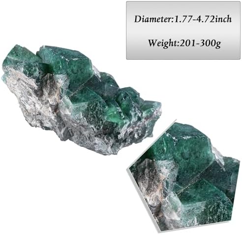 Tumbeelluwa Green Fluorite Crystal Cluster Geode Raw Stone for Healing and Decor