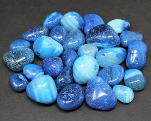 Blue Onyx Tumble Stones 4 oz for Indoor Fountain