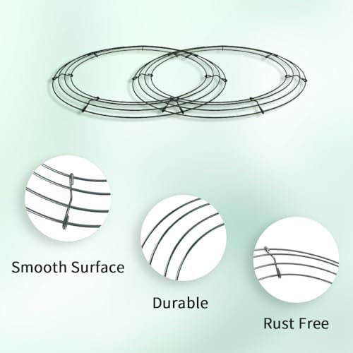 3 Pack 14 Inch Metal Wire Wreath Frames