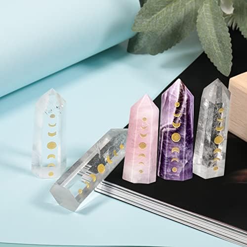 Rockcloud Moon Phase Crystal Wands Set of 7