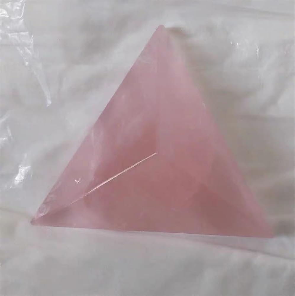 KatLin Natural Pink Crystal Pyramid Ornament 40mm