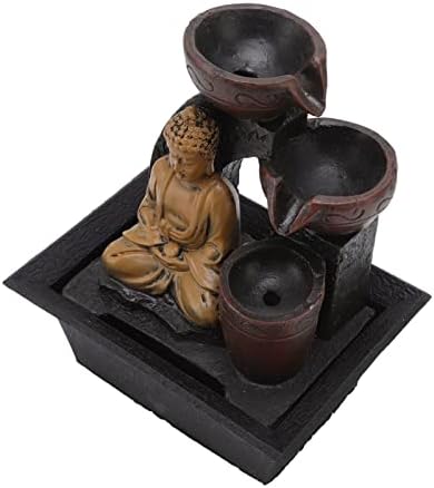 Buddha Tabletop Water Fountain with LED Lights