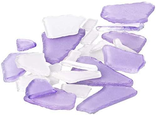 Nautical Crush Trading Sea Glass Mix 55 Ounces Purple Frosted White