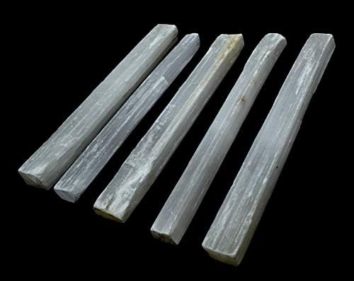 8 White Selenite Sticks 20PCS Natural Decor Stones