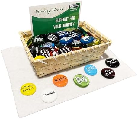 Lifeforce Glass Stones Recovery Sobriety Affirmation Assortment
