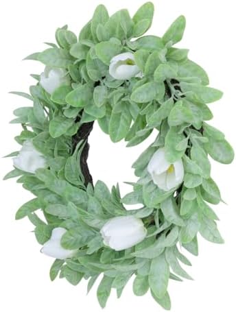 Seasons 18 Inch Lambs Ear Wreath for Home Decor